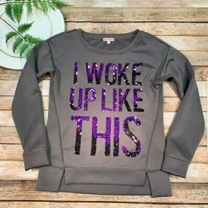 Juicy Couture I Woke Up Like This purple sequin